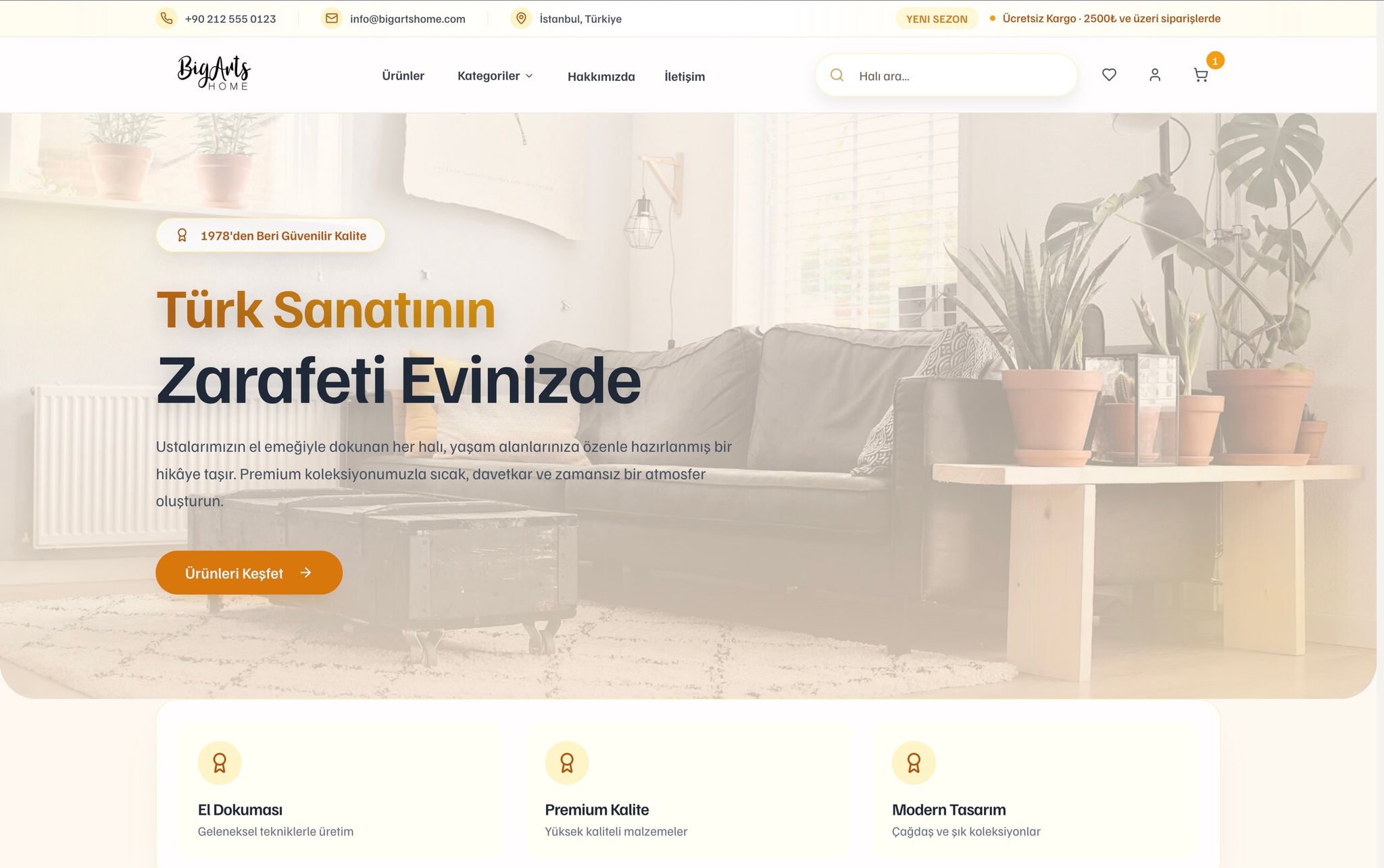 BigArts Home projesi görsel 1 - Full Stack detay